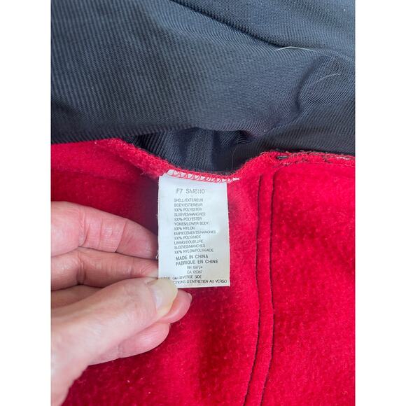 Columbia Men's L Sage Peak Fleece Jacket Full Zipper Winter Warm Red Black - Picture 6 of 6